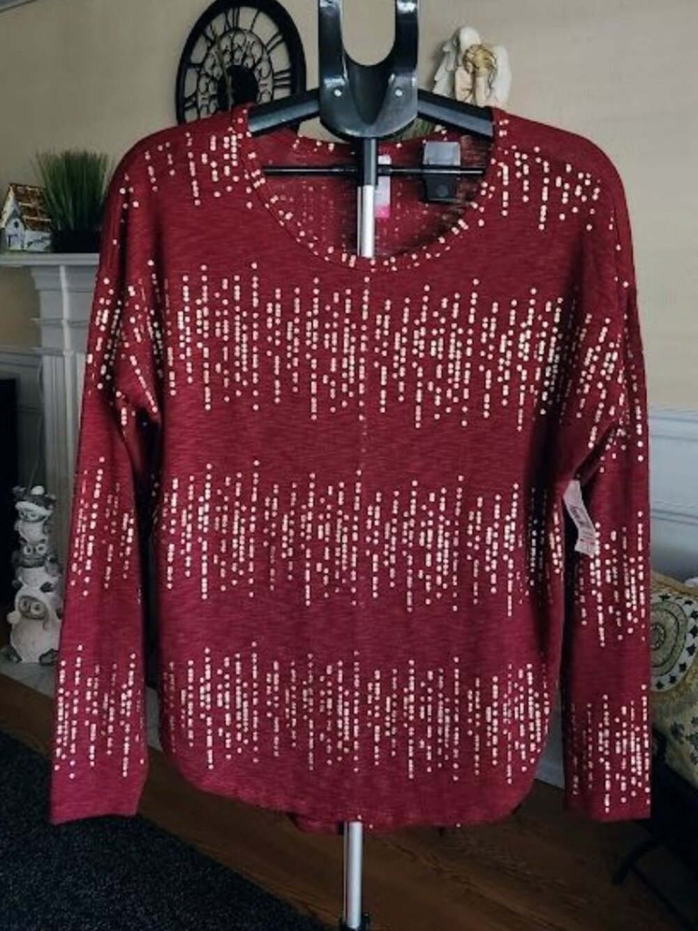 NWT No Boundaries burgundy / gold top sz Junior Large 11 - 13